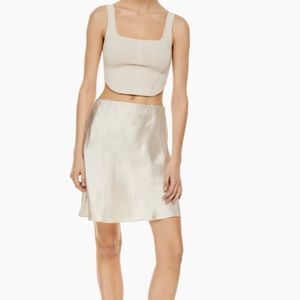 Babaton Slip satin mini skirt